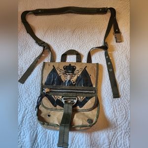 Diesel crossbody messenger bag purse Y2K Camoflauge Green